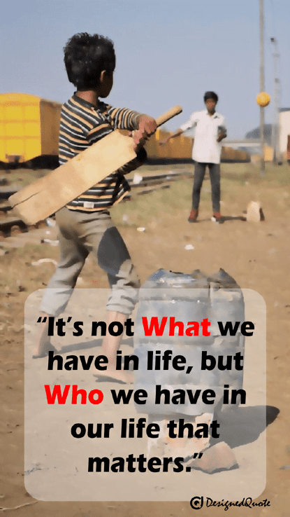 poor boys playing cricket designed quote it is not what