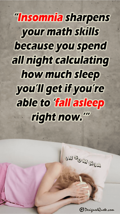 Insomnia sharpens your math